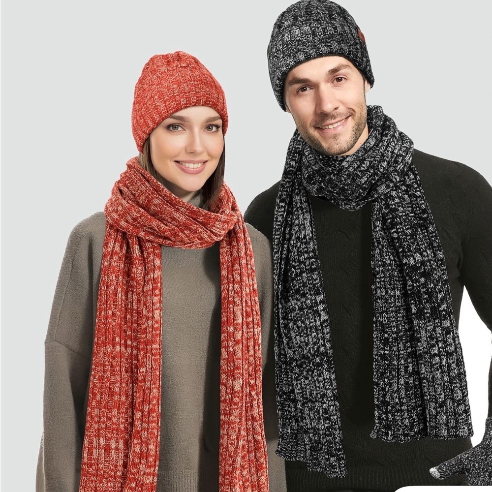 Cozy Knit Scarf, Hat, and Gloves Set - Picture 3 of 3